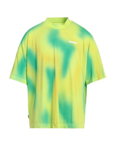 Shop Bonsai Man T-shirt Light Green Size M Cotton