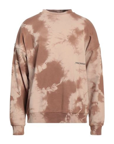 Hinnominate Man Sweatshirt Brown Size Xl Cotton In Brown