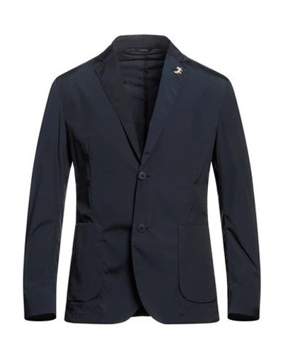 Tombolini Man Blazer Midnight Blue Size 40 Polyamide, Elastane In Blue
