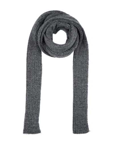 Gentryportofino Woman Scarf Charcoal Size - Alpaca Wool, Polyamide, Cashmere, Wool In Grey