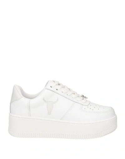 Shop Windsor Smith Woman Sneakers White Size 8 Soft Leather