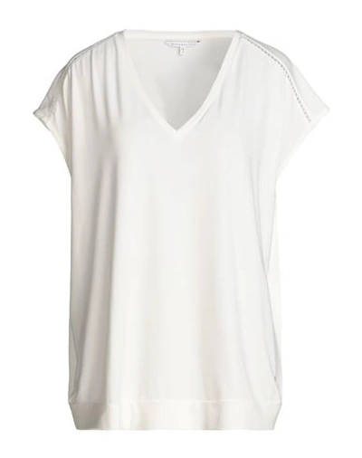 Shop Xandres Woman T-shirt White Size 4xl Lyocell, Cotton, Elastane