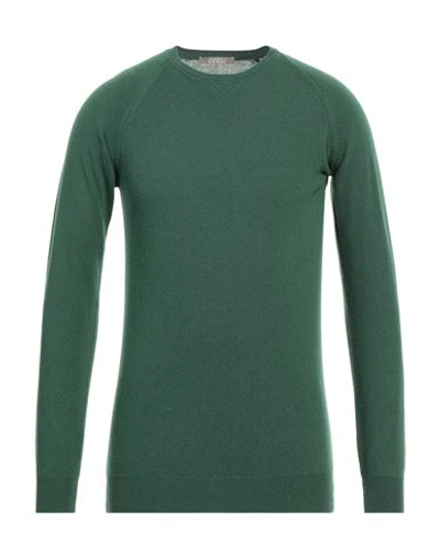Shop Andrea Fenzi Man Sweater Green Size 46 Merino Wool, Viscose, Polyamide, Cashmere