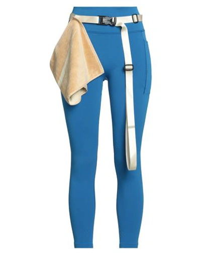 Shop Nike Woman Leggings Bright Blue Size L Nylon, Elastane