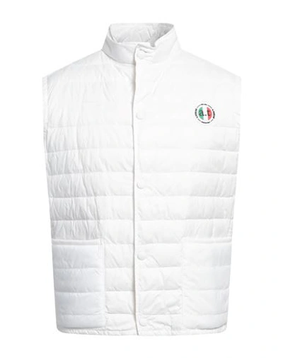 Shop A.testoni A. Testoni Man Puffer White Size 40 Polyamide