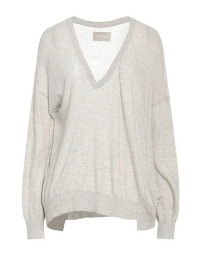 Shop Zadig & Voltaire Woman Sweater Light Grey Size M Cotton