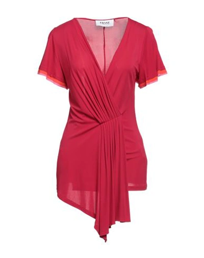 Shop Frase Francesca Severi Woman Top Garnet Size 6 Viscose, Polyester In Red