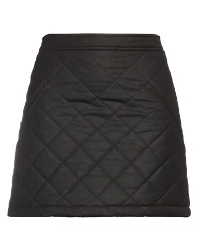Shop Burberry Woman Mini Skirt Dark Brown Size 6 Cotton