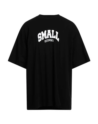 Shop Vetements Man T-shirt Black Size Onesize Cotton