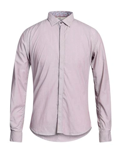 Shop Alessandro Lamura Man Shirt Purple Size Xxl Polyester, Cotton