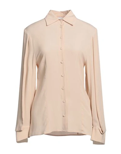 Erika Cavallini Woman Shirt Ivory Size 8 Acetate, Silk In Beige