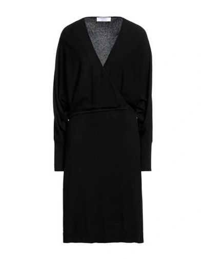 Shop Kaos Woman Midi Dress Black Size L Viscose, Polyamide, Wool, Cashmere