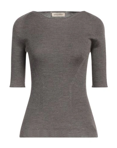 Shop Gentryportofino Woman Sweater Dove Grey Size 10 Virgin Wool, Silk