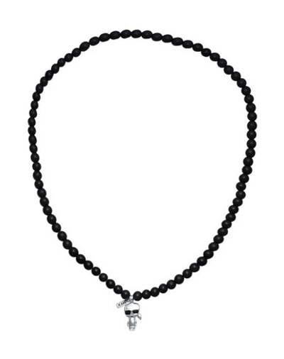 Shop Karl Lagerfeld Woman Necklace Black Size - Resin