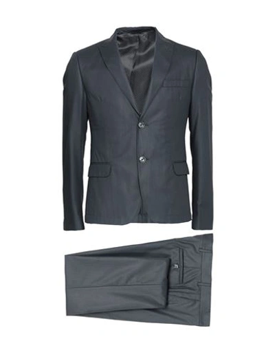 Shop Barba Napoli Man Suit Dove Grey Size 44 Virgin Wool, Cotton, Silk