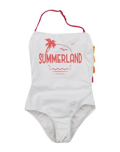 Shop Yporqué Toddler Girl One-piece Swimsuit White Size 6 Polyamide, Elastane