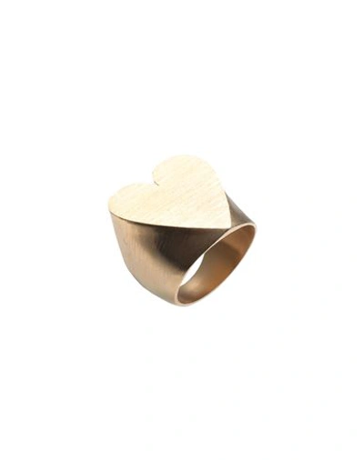 Shop Zadig & Voltaire Woman Ring Gold Size 2 Metal