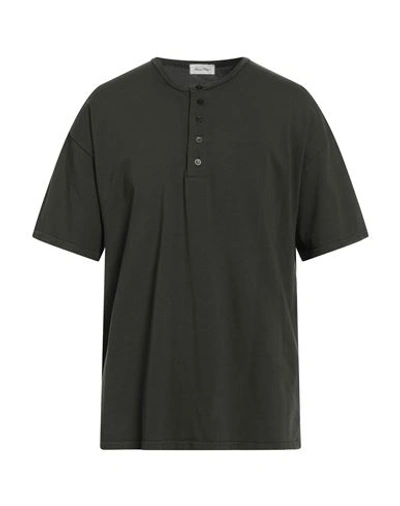 American Vintage Man T-shirt Military Green Size Xl Cotton In Green