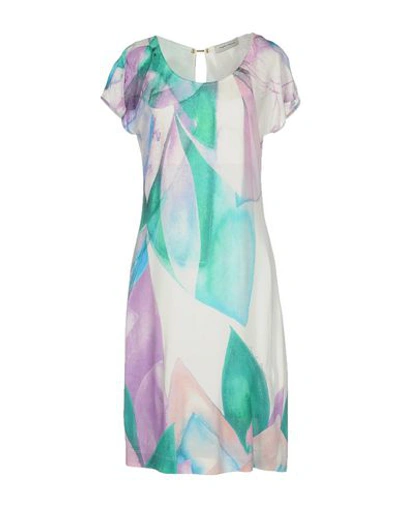 Shop Angelo Marani Woman Mini Dress Lilac Size 4 Viscose, Elastane In Purple