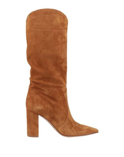 Shop Gianvito Rossi Woman Boot Ocher Size 5 Soft Leather In Yellow