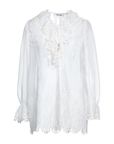 Shop Frase Francesca Severi Woman Top White Size 12 Polyester