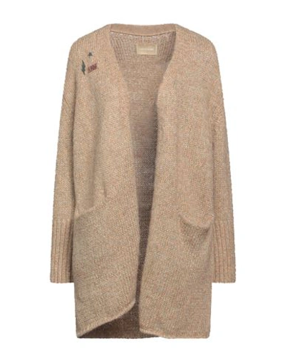 Shop Zadig & Voltaire Woman Cardigan Beige Size Xs/s Cotton, Synthetic Fibers, Acrylic, Alpaca Wool, Wool