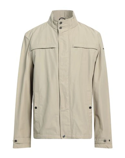 Shop Geox Man Jacket Beige Size 50 Cotton, Polyamide