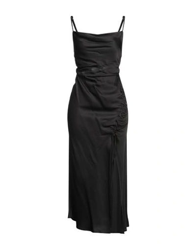 Shop Vicolo Woman Midi Dress Black Size M Viscose