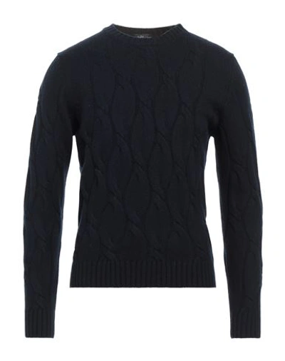 Shop Suite 191 Man Sweater Midnight Blue Size 44 Wool, Cashmere