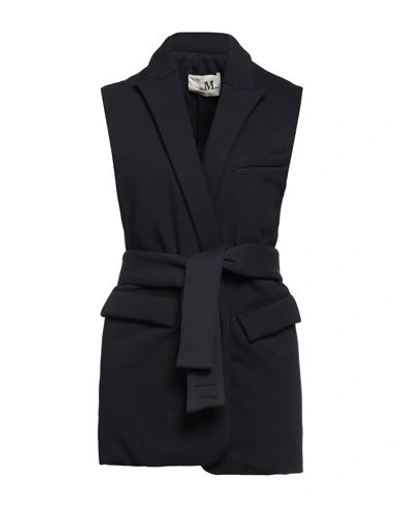 The M .. Woman Suit Jacket Midnight Blue Size M Cotton In Blue