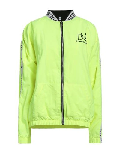 Duo Woman Jacket Yellow Size M Cotton In Yellow