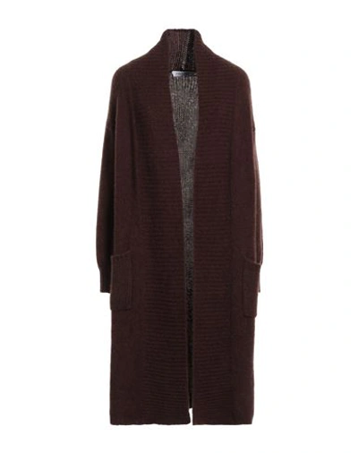 Shop Stephan Boya Woman Cardigan Cocoa Size S Cashmere In Brown
