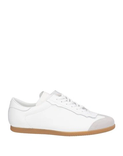 Maison Margiela White Featherlight Sneakers In Calfskin And Suede In White