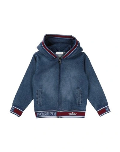 Shop Dolce & Gabbana Toddler Boy Sweatshirt Blue Size 7 Cotton, Elastane