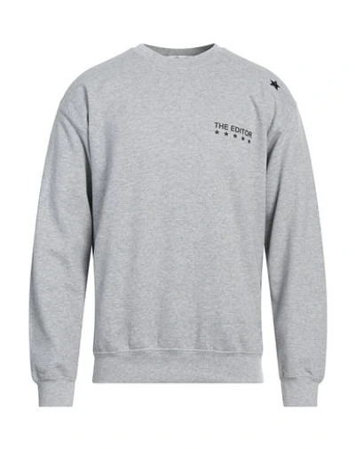 Shop The Editor Man Sweatshirt Light Grey Size M Cotton, Polyester