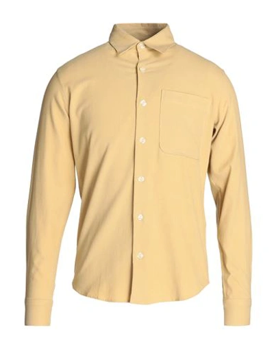 Shop Sandro Man Shirt Light Yellow Size Xl Cotton
