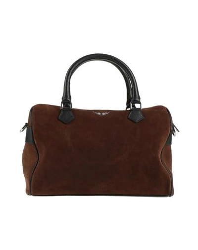 Shop Zadig & Voltaire Woman Handbag Dark Brown Size - Cowhide