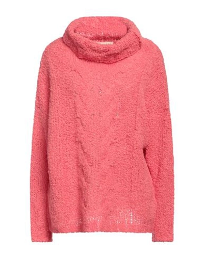 Gentryportofino Woman Turtleneck Coral Size 4 Alpaca Wool, Wool, Polyamide In Red