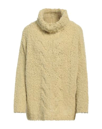 Shop Gentryportofino Woman Turtleneck Light Yellow Size 6 Alpaca Wool, Wool, Polyamide