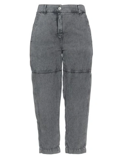 Shop Annette Görtz Woman Jeans Grey Size 12 Cotton, Linen