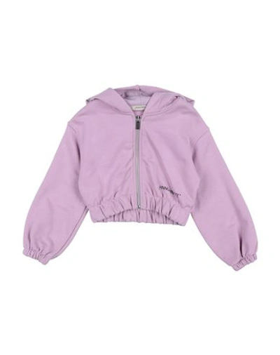Shop Hinnominate Toddler Girl Sweatshirt Mauve Size 4 Cotton In Purple