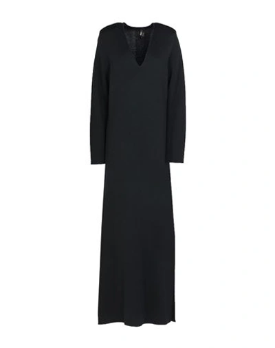 Seventy Sergio Tegon Seventy Venezia Woman Maxi Dress Black Size M Wool, Acrylic, Polyester In Black