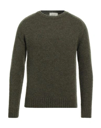 Shop Alessandro Gherardi Man Sweater Military Green Size 44 Alpaca Wool, Wool, Polyamide