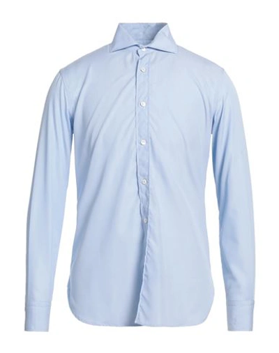 Shop Aion Man Shirt Light Blue Size 44 Cotton