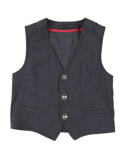 Shop Daniele Alessandrini Toddler Boy Tailored Vest Midnight Blue Size 5 Cotton, Polyester