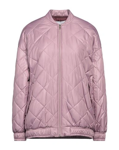 Shop Kaos Woman Jacket Lilac Size 6 Polyester In Purple