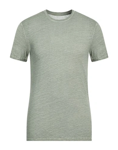 Shop Majestic Filatures Man T-shirt Sage Green Size S Linen, Silk