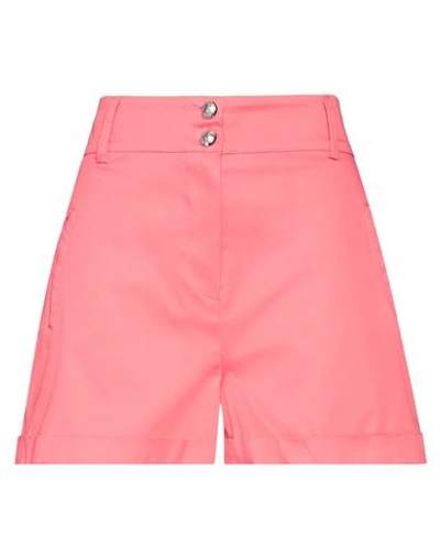 Shop Marc Ellis Woman Shorts & Bermuda Shorts Coral Size 10 Cotton In Red