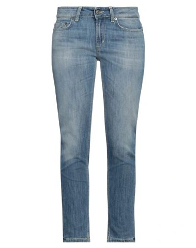 Shop Dondup Woman Jeans Blue Size 32 Cotton, Elastomultiester