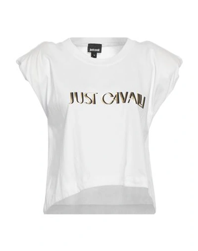 Shop Just Cavalli Woman T-shirt White Size M Cotton